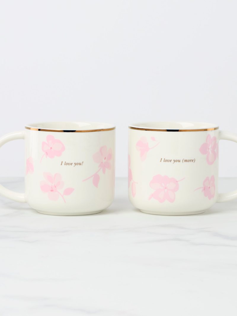 Spring Pansies Mugs - Set of 2