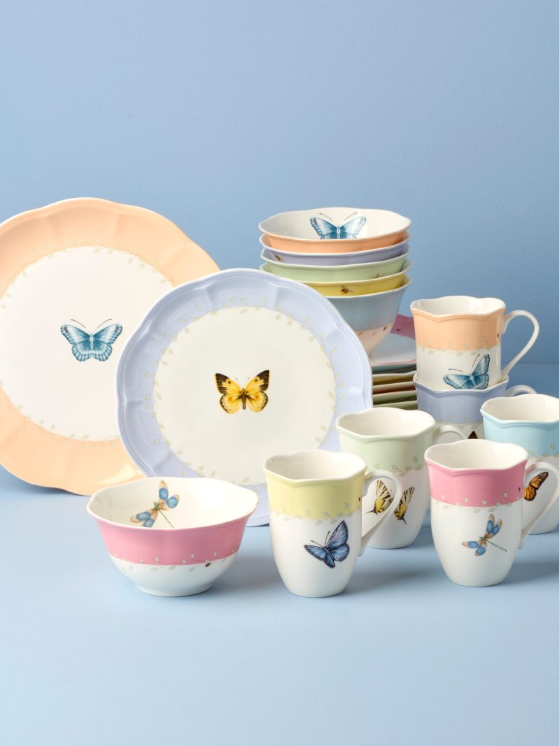 Butterfly Meadow Color 24-Piece Dinnerware Set
