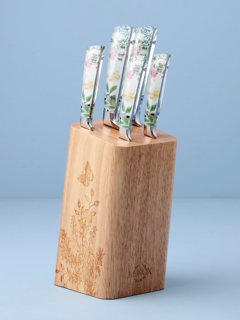 Butterfly Meadow Herbs 6 Piece Cutlery Block Set